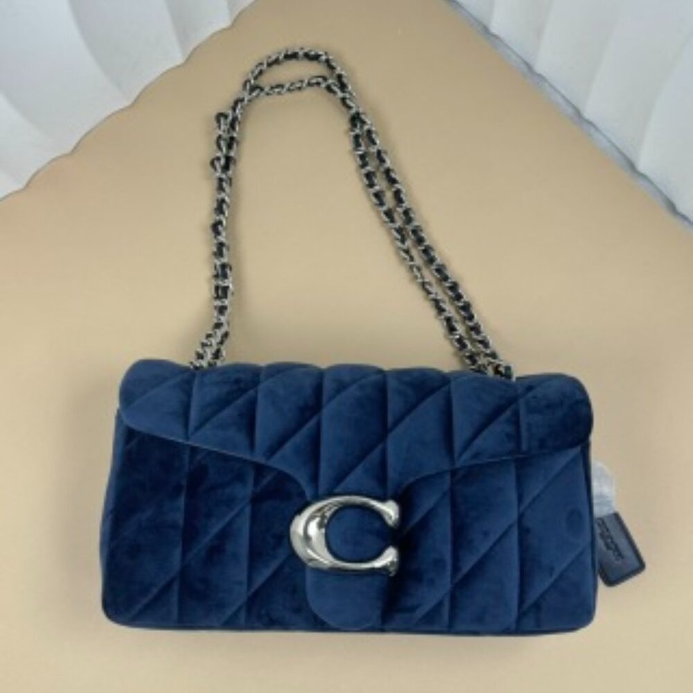 Coach CW608 Tabby Sapphire Blue Shoulder Bag, Brand New with Tag